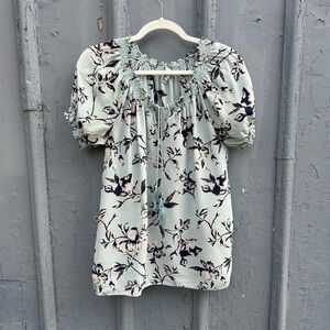 Joie Silk Floral Masha Blouse, Size M,